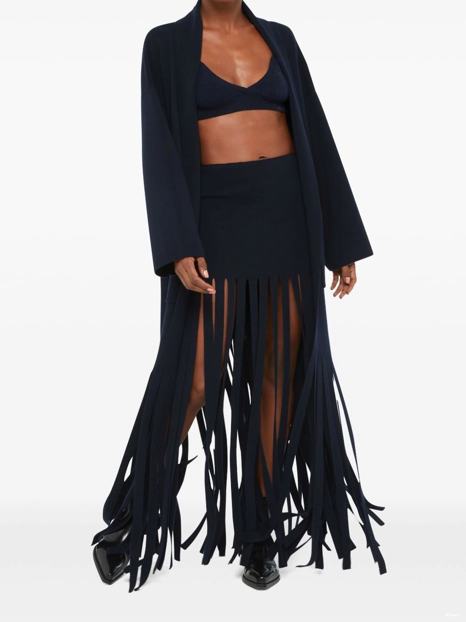 Cheap Eclectic fringed wool skirt Women Alanui 0424